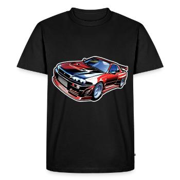 Jdm / Tuning / Turbocompresseur / Jantes / Chiptuning - T-shirt Premium bio Homme - noir - Devant - Nico (187cm)