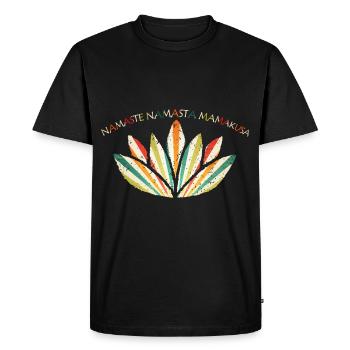 namaste logo - Men's Premium Organic T-Shirt - black - Front - Nico (187cm)