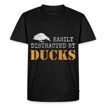Duck Quack Animals - Men's Premium Organic T-Shirt - black - Front - Nico (187cm)