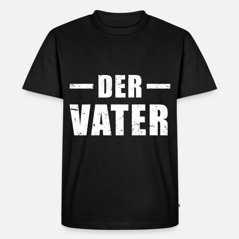 Der Vater - Männer Premium Bio T-Shirt - Schwarz