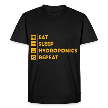 Culture hydroponique - T-shirt Premium bio Homme - noir - Devant - Nico (187cm)