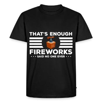 Pyro Football Feu d’artifice - T-shirt Premium bio Homme - noir - Devant - Nico (187cm)