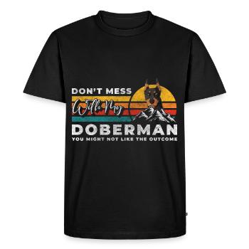 Wachhund Hundebesitzer Welpe Hundeliebe - Männer Premium Bio T-Shirt - Schwarz - Vorne - Nico (187cm)
