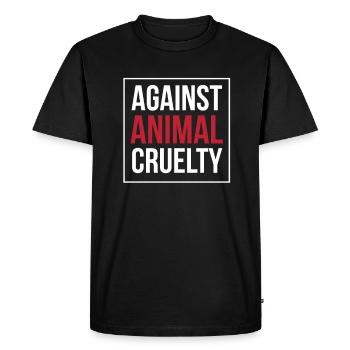 Contre la cruauté envers les animaux Bien-être animal Cadeau Amour des animaux - T-shirt Premium bio Homme - noir - Devant - Nico (187cm)