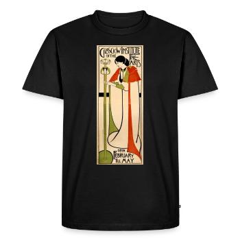 Arts & Crafts Art Nouveau Art Nouveau Glagow 1900 - Men's Premium Organic T-Shirt - black - Front - Nico (187cm)