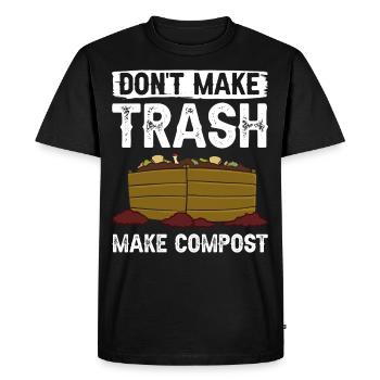 Composting Compost Worm Waste - Men's Premium Organic T-Shirt - black - Front - Nico (187cm)