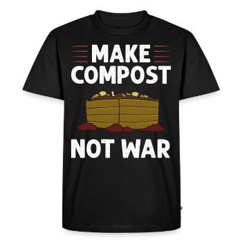 Composting Compost Worm Waste - Men's Premium Organic T-Shirt - black - Front - Nico (187cm)