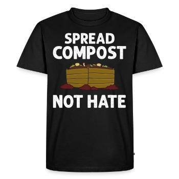Composting Compost Worm Waste - Men's Premium Organic T-Shirt - black - Front - Nico (187cm)