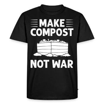 Composting Compost Worm Waste - Men's Premium Organic T-Shirt - black - Front - Nico (187cm)