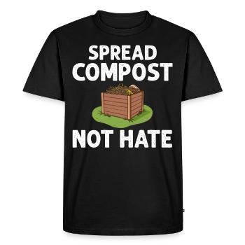 Composting Compost Worm Waste - Men's Premium Organic T-Shirt - black - Front - Nico (187cm)