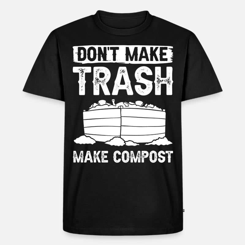 Kompostierung Kompost Wurm Abfall - Männer Premium Bio T-Shirt - Schwarz