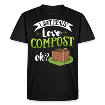 Composting Compost Worm Waste - Men's Premium Organic T-Shirt - black - Front - Nico (187cm)