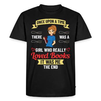 Book Girls Read Women Bookworm Bibliothécaire - T-shirt Premium bio Homme - noir - Devant - Nico (187cm)
