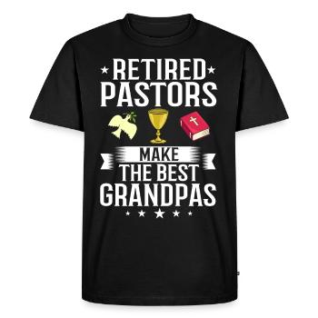 Pasteur Église Ministre Christ Spirituel Jésus - T-shirt Premium bio Homme - noir - Devant - Nico (187cm)