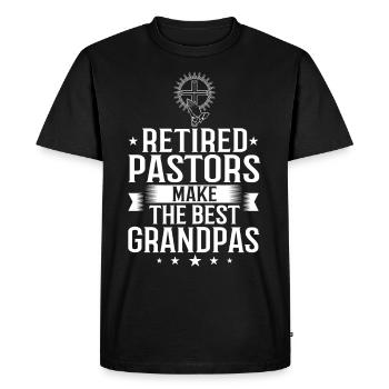Pasteur Église Ministre Christ Spirituel Jésus - T-shirt Premium bio Homme - noir - Devant - Nico (187cm)