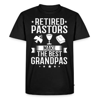 Pasteur Église Ministre Christ Spirituel Jésus - T-shirt Premium bio Homme - noir - Devant - Nico (187cm)