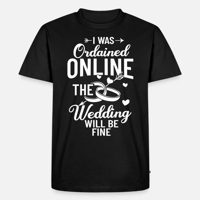 Trauungsleiter Eheoffizier Priester Pfarrer Ehe - Männer Premium Bio T-Shirt - Schwarz