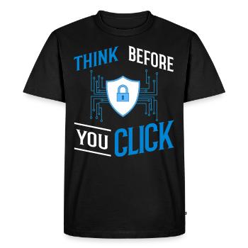 Cyber Security Information Computer Sicherheit - Men's Premium Organic T-Shirt - black - Front - Nico (187cm)