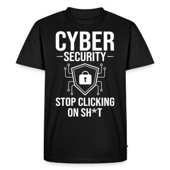 Cyber Security Information Computer Sicherheit - Men's Premium Organic T-Shirt - black - Front - Nico (187cm)