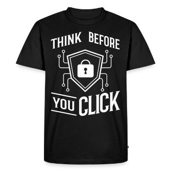 Cyber Security Information Computer Sicherheit - Men's Premium Organic T-Shirt - black - Front - Nico (187cm)