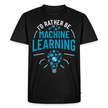 Machine Learning Intelligence Artificielle IA - T-shirt Premium bio Homme - noir - Devant - Nico (187cm)