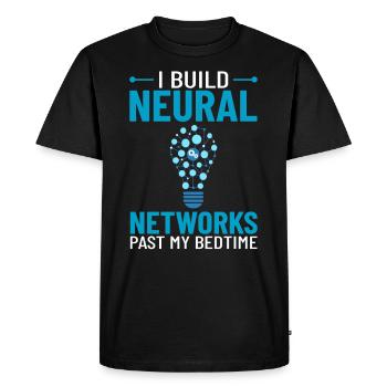 Machine Learning Intelligence Artificielle IA - T-shirt Premium bio Homme - noir - Devant - Nico (187cm)