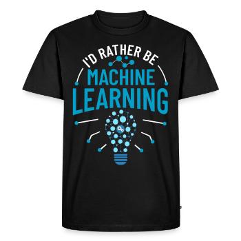 Machine Learning Intelligence Artificielle IA - T-shirt Premium bio Homme - noir - Devant - Nico (187cm)