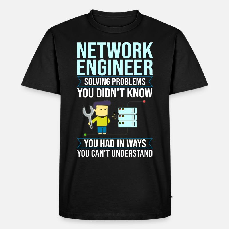 Netzwerkingenieur Network Engineer Computer - Men's Premium Organic T-Shirt - black