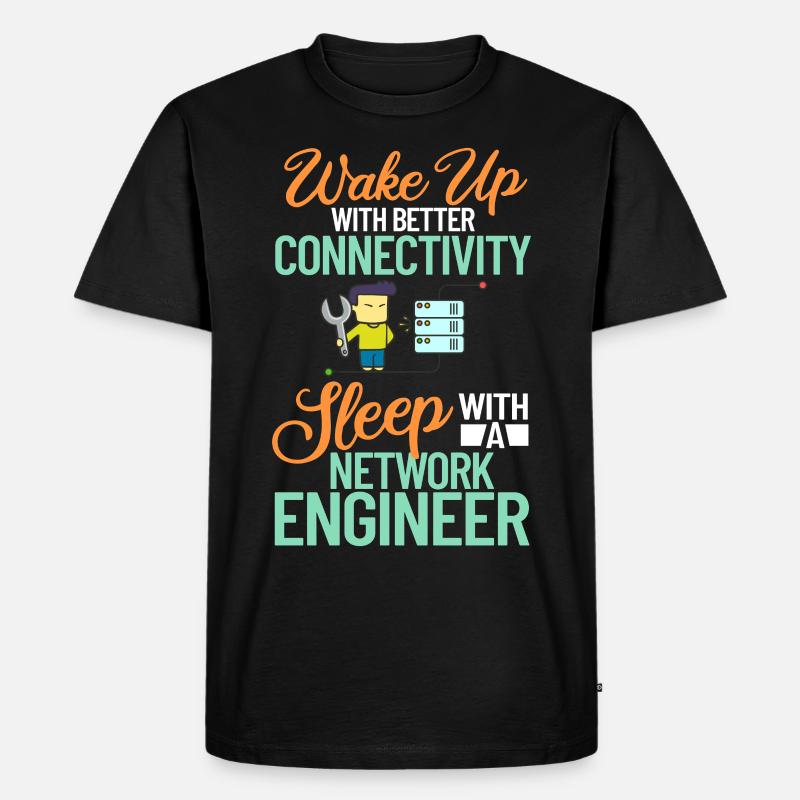 Netzwerkingenieur Network Engineer Computer - Men's Premium Organic T-Shirt - black