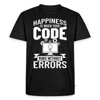 Développeur de logiciels de développement de logiciels - T-shirt Premium bio Homme - noir - Devant - Nico (187cm)