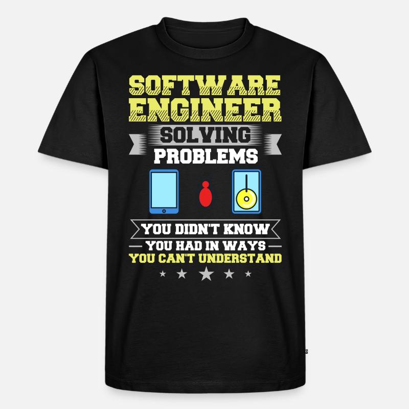 Software Engineering Softwaretechnik Ingenieur - Männer Premium Bio T-Shirt - Schwarz
