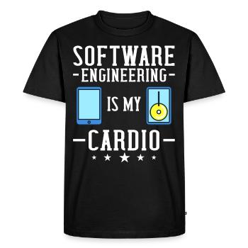 Génie logiciel Ingénieur en génie logiciel - T-shirt Premium bio Homme - noir - Devant - Nico (187cm)