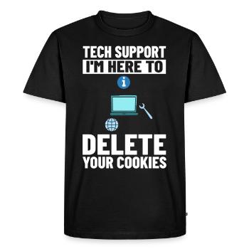 Support technique Assistance technique informatique Helpdesk - T-shirt Premium bio Homme - noir - Devant - Nico (187cm)