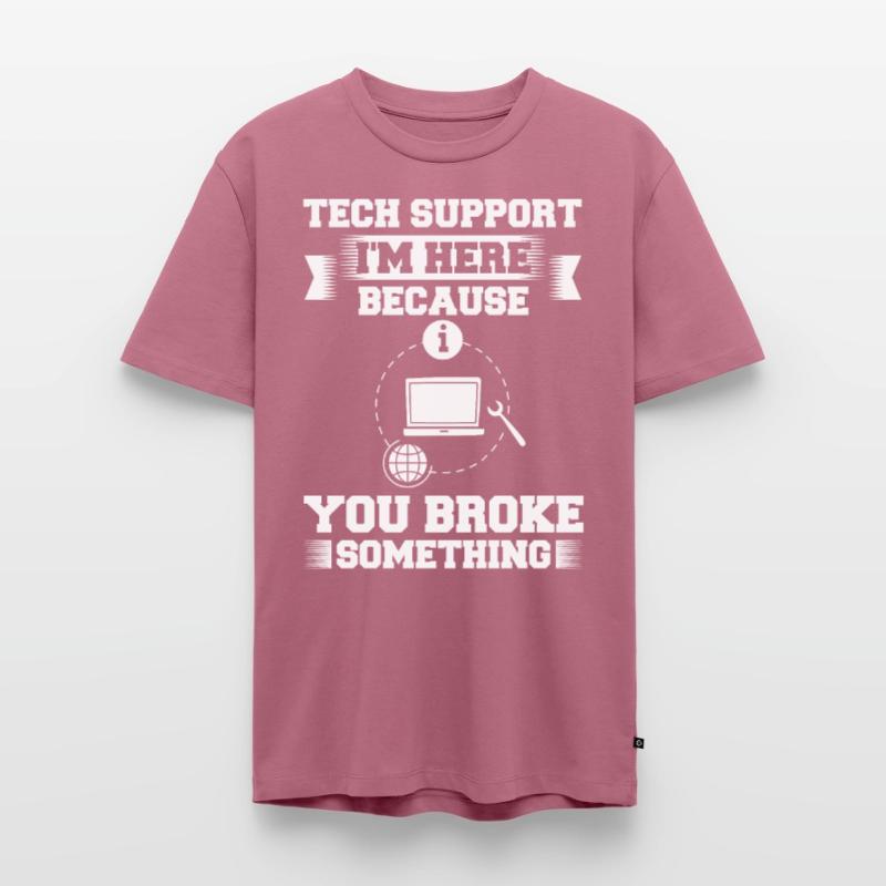 Tech Support IT Technical Assistance Helpdesk Men's Premium Organic T-Shirt