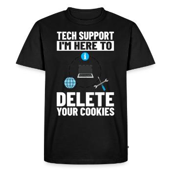 Support technique Assistance technique informatique Helpdesk - T-shirt Premium bio Homme - noir - Devant - Nico (187cm)