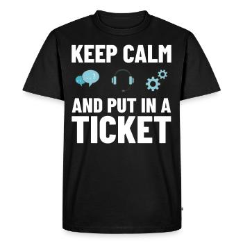 Support technique Assistance technique informatique Helpdesk - T-shirt Premium bio Homme - noir - Devant - Nico (187cm)