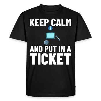 Support technique Assistance technique informatique Helpdesk - T-shirt Premium bio Homme - noir - Devant - Nico (187cm)