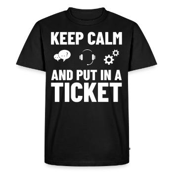 Support technique Assistance technique informatique Helpdesk - T-shirt Premium bio Homme - noir - Devant - Nico (187cm)