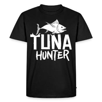 Thon rouge Pêcheur de thon rouge Grec - T-shirt Premium bio Homme - noir - Devant - Nico (187cm)
