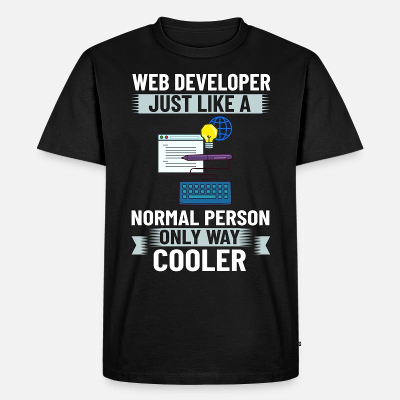 Web Entwicklung Webentwickler Entwickler Manager - Männer Premium Bio T-Shirt - Schwarz