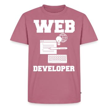 Web Entwicklung Webentwickler Entwickler Manager - Männer Premium Bio T-Shirt - Mauve - Vorne - Nico (187cm)