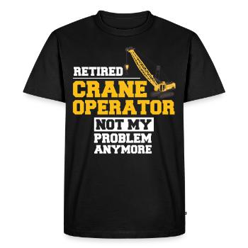 Crane Operator Construction Worker Crane Tower Training - Men's Premium Organic T-Shirt - black - Front - Nico (187cm)
