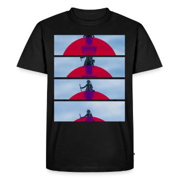 Madrid Spain City Skyline Home Love - Men's Premium Organic T-Shirt - black - Front - Nico (187cm)
