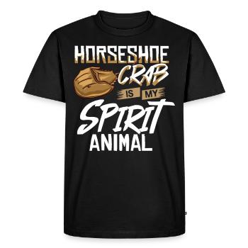 Crabe en fer à cheval Crabe en fer à cheval Crabes des Moluques - T-shirt Premium bio Homme - noir - Devant - Nico (187cm)
