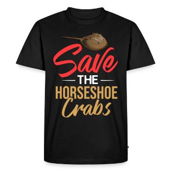 Crabe en fer à cheval Crabe en fer à cheval Crabes des Moluques - T-shirt Premium bio Homme - noir - Devant - Nico (187cm)
