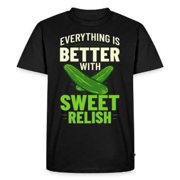 Sweet Relish Pickles Bouteille Spice Jar - T-shirt Premium bio Homme - noir - Devant - Nico (187cm)