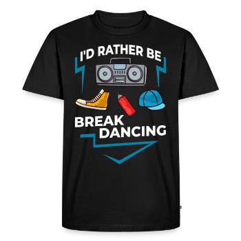 Breakdance Musique Breaking BBoy Bgirl - T-shirt Premium bio Homme - noir - Devant - Nico (187cm)