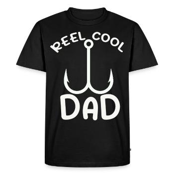 Reel Cool Papa Partenaire de pêche Papa Plan de retraite - T-shirt Premium bio Homme - noir - Devant - Nico (187cm)