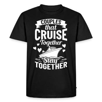 Croisière Croisière Croisière Croisière - T-shirt Premium bio Homme - noir - Devant - Nico (187cm)