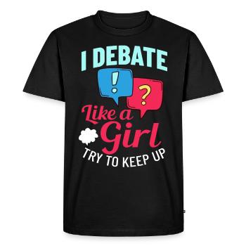 Debate Political Discussion Debate Argument - Men's Premium Organic T-Shirt - black - Front - Nico (187cm)